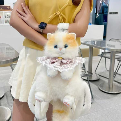 Fluffy Cat Bag - Yellow
