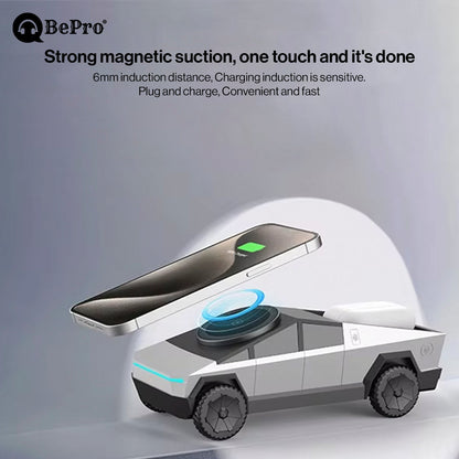 CyberDock Wireless Charging Station, 3-in-1 Rotating Wireless Charger