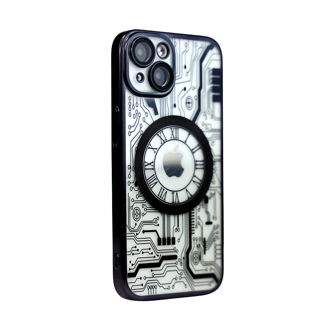 BePro Vintage Transparent MagSafe Case - Black