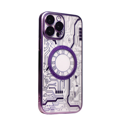 BePro Vintage Transparent MagSafe Case - Purple