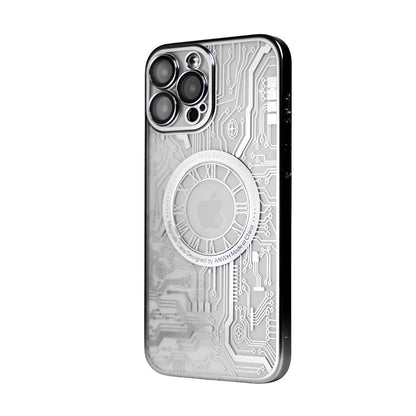 BePro Vintage Transparent MagSafe Case - Silver