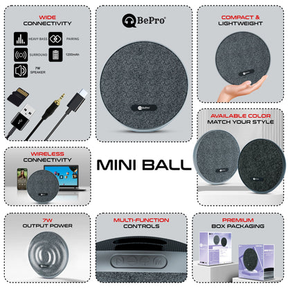 Mini Ball Speaker & Universal Boost Adapter